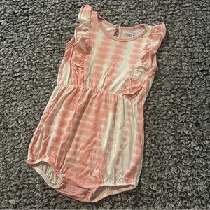 Kyte Baby crepe rip tide pink stretch bubble romper, sz 2T